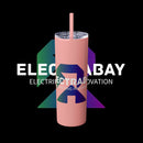 Electrabay - Skinny Tumbler with Straw, 20oz