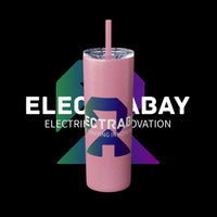 Electrabay - Skinny Tumbler with Straw, 20oz