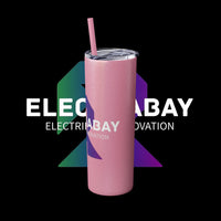 Electrabay - Skinny Tumbler with Straw, 20oz