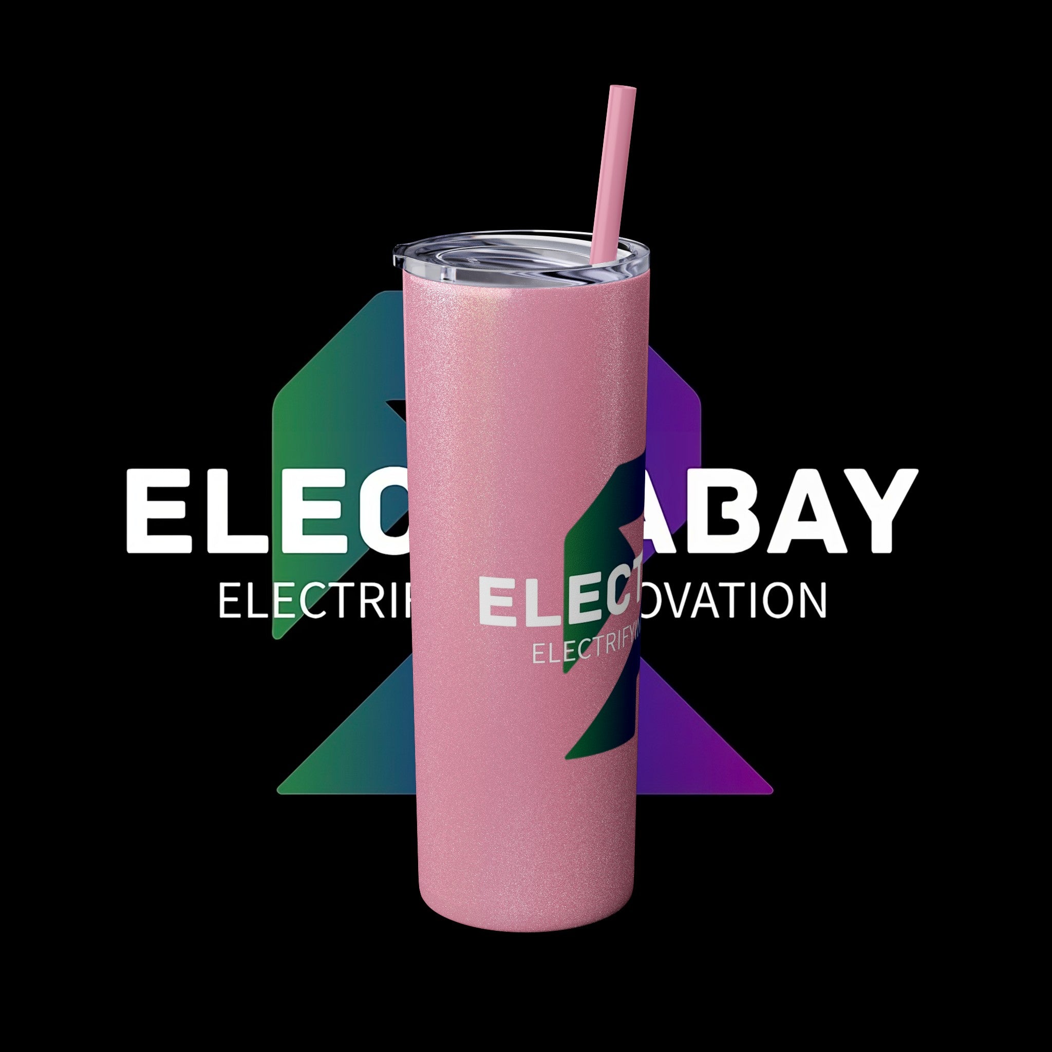 Electrabay - Skinny Tumbler with Straw, 20oz