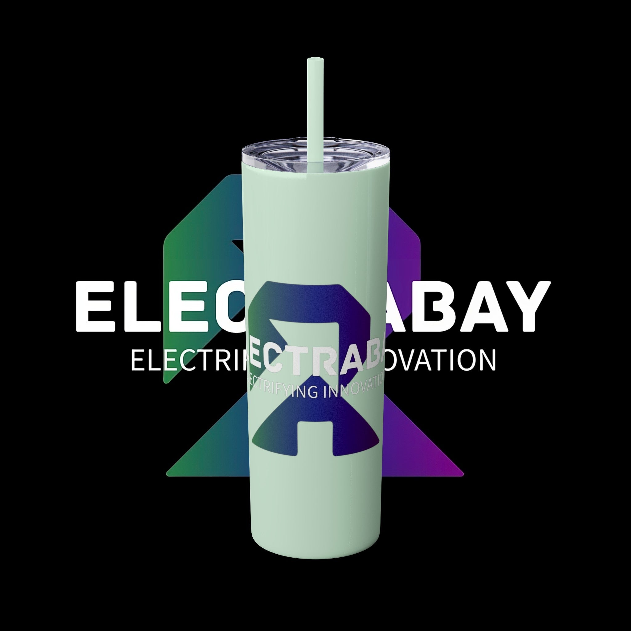 Electrabay - Skinny Tumbler with Straw, 20oz