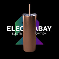 Electrabay - Skinny Tumbler with Straw, 20oz