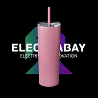 Electrabay - Skinny Tumbler with Straw, 20oz