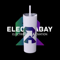 Electrabay - Skinny Tumbler with Straw, 20oz