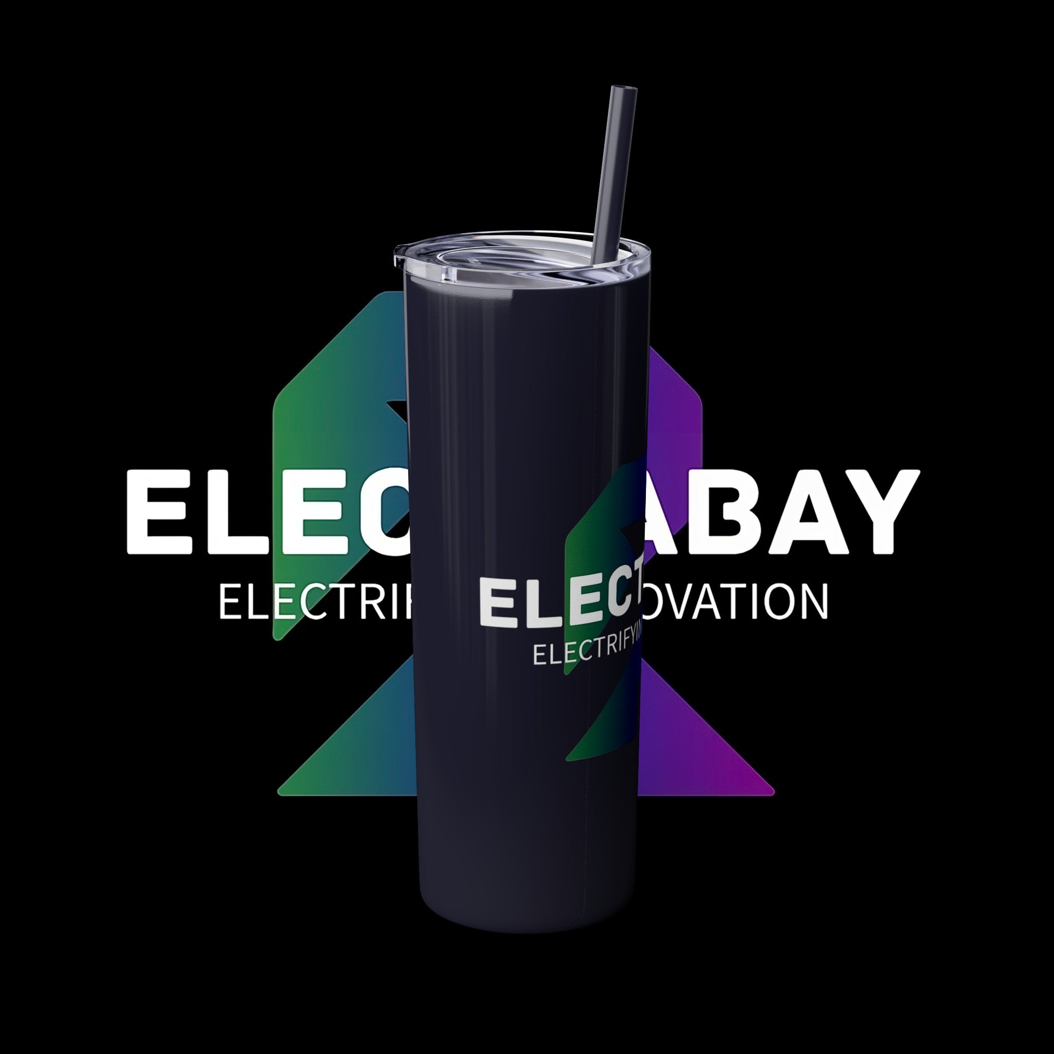 Electrabay - Skinny Tumbler with Straw, 20oz