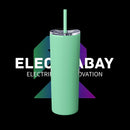 Electrabay - Skinny Tumbler with Straw, 20oz