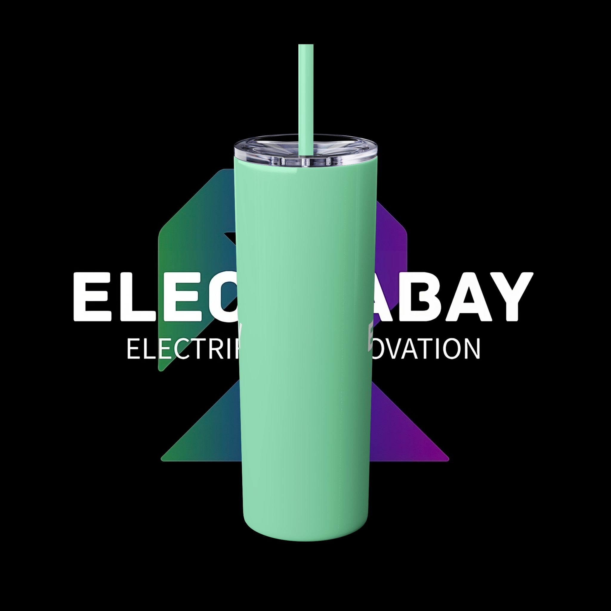 Electrabay - Skinny Tumbler with Straw, 20oz