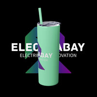 Electrabay - Skinny Tumbler with Straw, 20oz