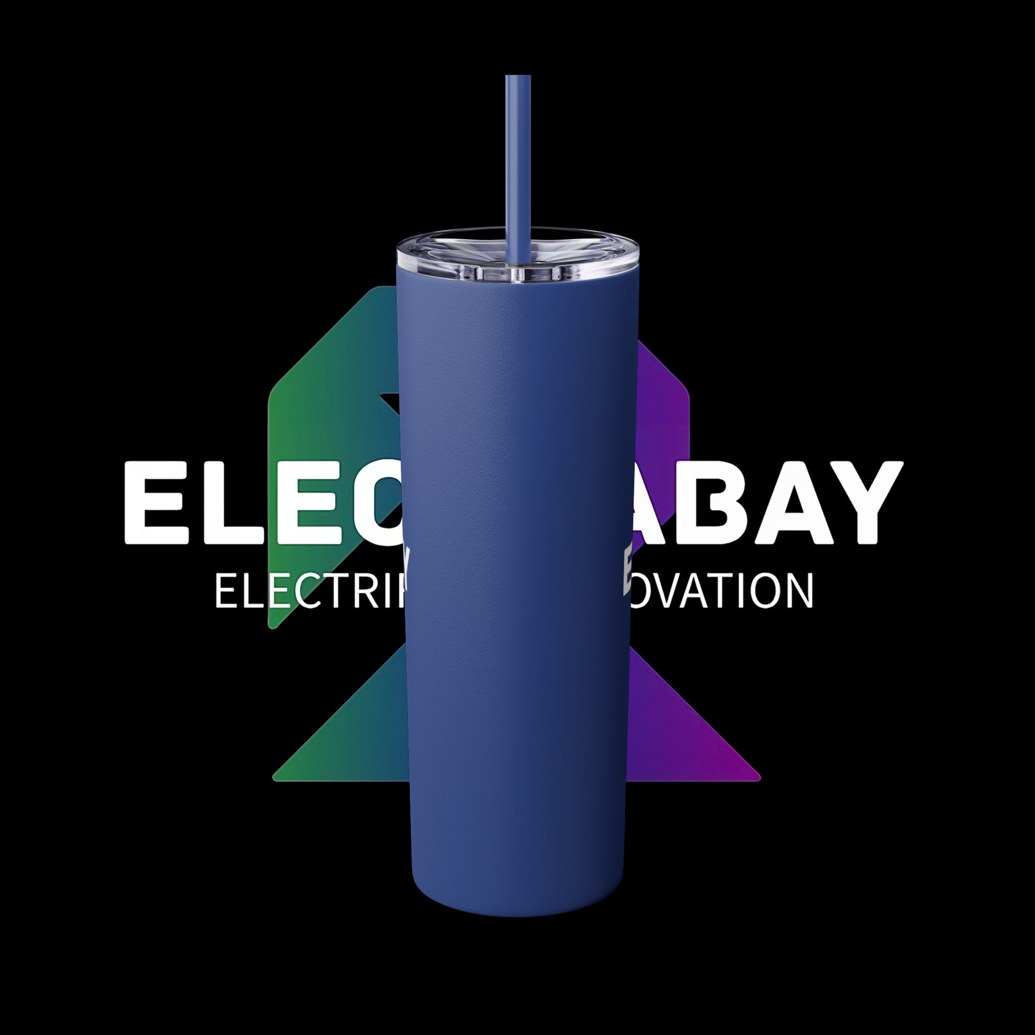 Electrabay - Skinny Tumbler with Straw, 20oz