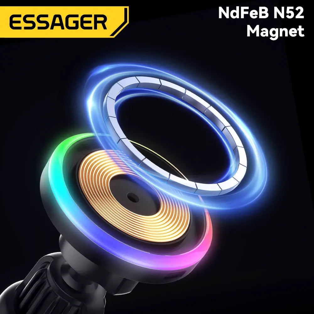 RGB Magsafe - Car Phone Mount 15W - Wireless Charging