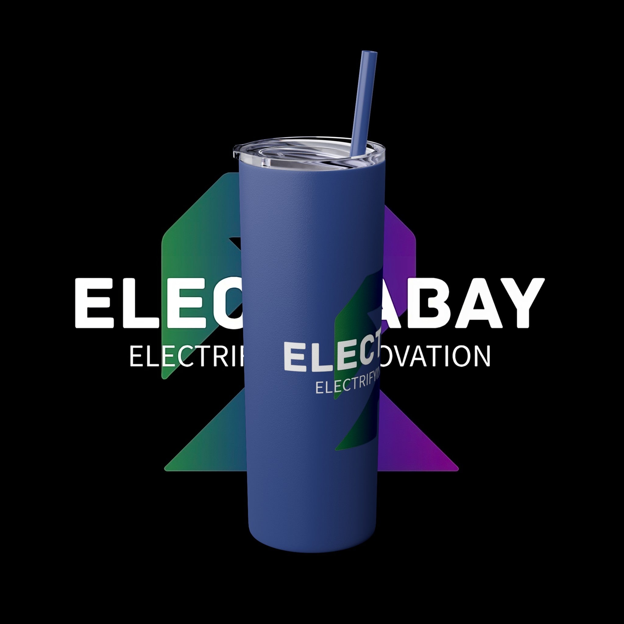 Electrabay - Skinny Tumbler with Straw, 20oz