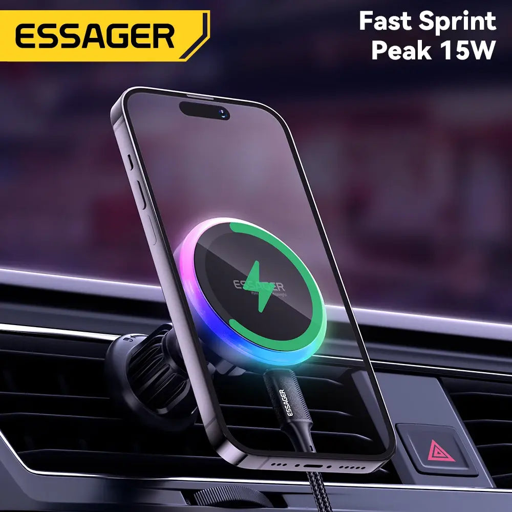 RGB Magsafe - Car Phone Mount 15W - Wireless Charging