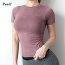 Women Yoga Top, Seamless Sport T Shirt