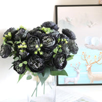 Artificial Flowers Bouquet Silk Rose Vase for Home Decor