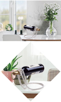 Floating Pearl Necklace Wine Rack