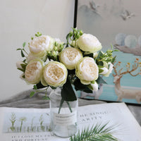 1 Bundle Silk Peony Bouquet Home Decoration Flowers