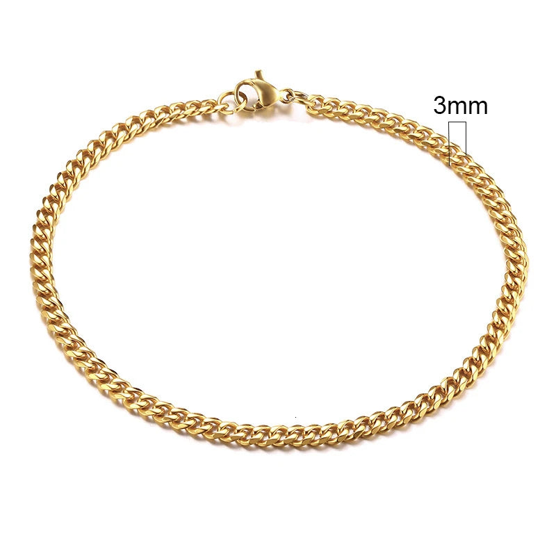 3-11mm Chunky Miami Curb Chain Bracelet for Men