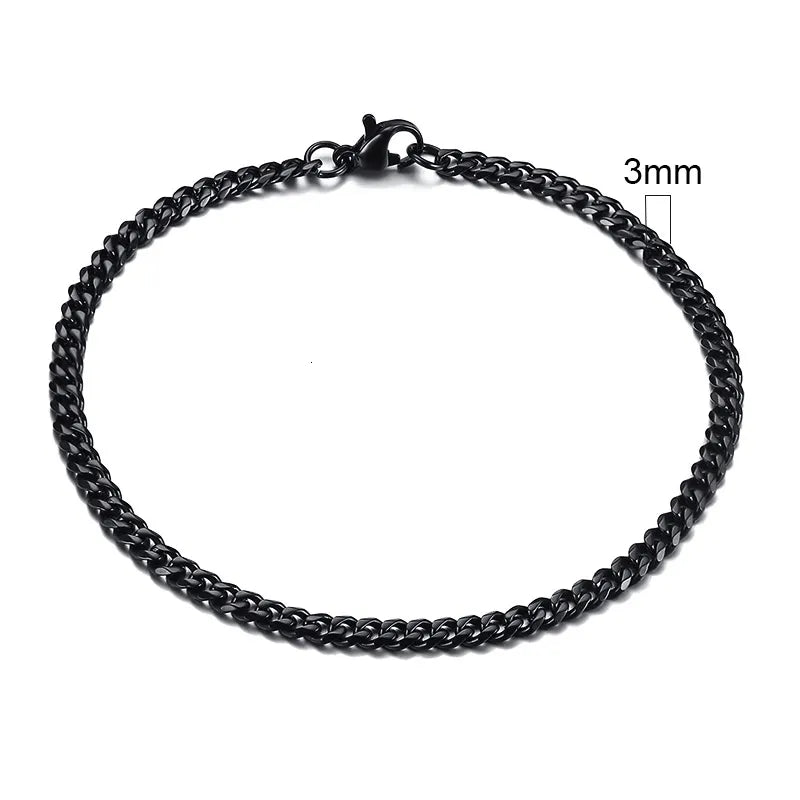 3-11mm Chunky Miami Curb Chain Bracelet for Men