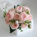 1 Bundle Silk Peony Bouquet Home Decoration Flowers