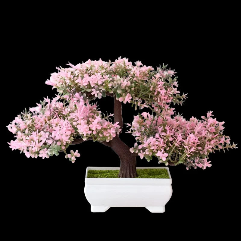 Artificial Plants Bonsai Small Tree Pot Fake Plant Flowers Potted Ornaments For Home Room Table Decoration Hotel Garden Decor