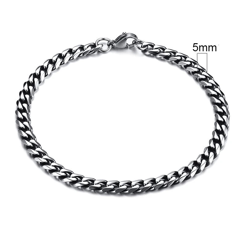 3-11mm Chunky Miami Curb Chain Bracelet for Men