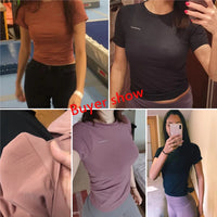 Women Yoga Top, Seamless Sport T Shirt