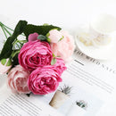 1 Bundle Silk Peony Bouquet Home Decoration Flowers