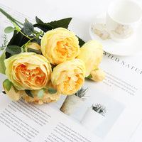 1 Bundle Silk Peony Bouquet Home Decoration Flowers