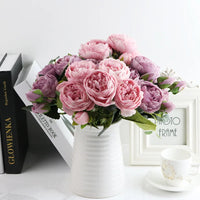 1 Bundle Silk Peony Bouquet Home Decoration Flowers