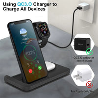 15W Fast Wireless Charger Dock Station 3in1