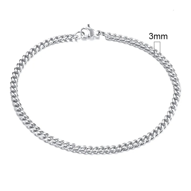 3-11mm Chunky Miami Curb Chain Bracelet for Men