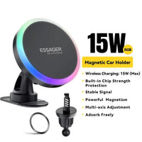 RGB Magsafe - Car Phone Mount 15W - Wireless Charging