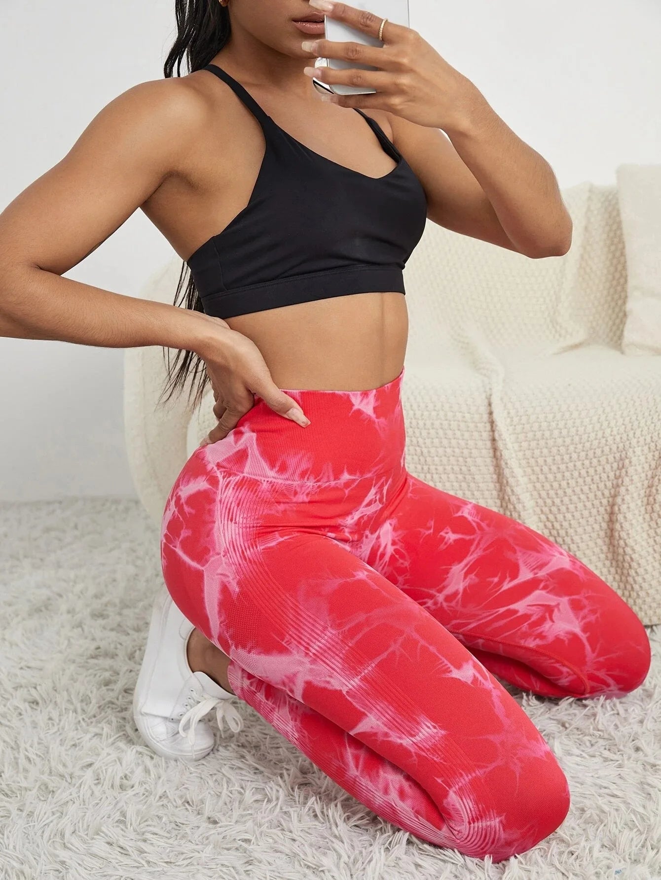 Multi Color Marbling Tie-Dye Yoga Pants