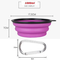 1000ml Large Collapsible Dog/Cat Folding Silicone Bowl