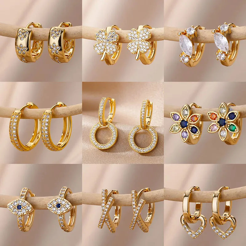 Round Hoop Earrings for Women