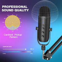 Professional USB Streaming Podcast PC Microphone