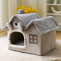 Foldable House for Small Dogs or Cats (Warm Soft Bed)