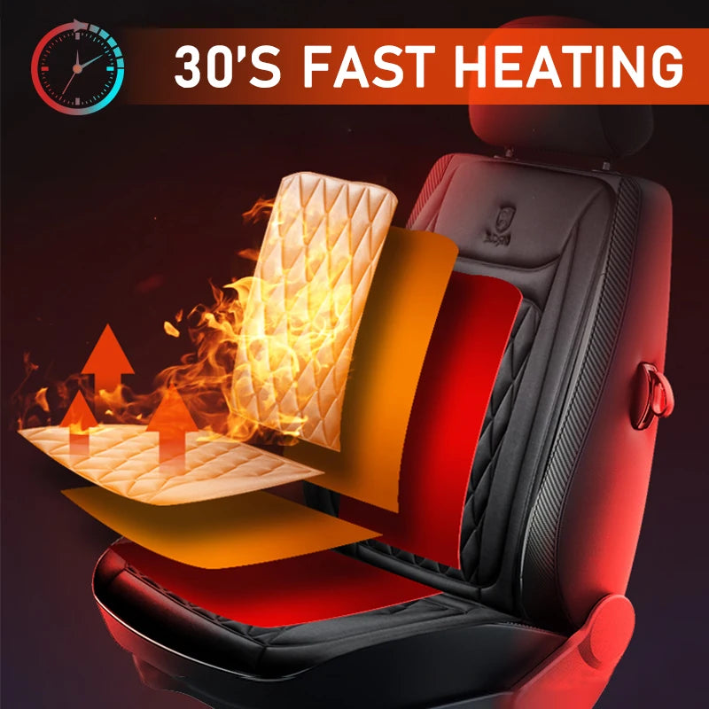 12V Heated Car Seat Cushion Cloth/Flannel Universal