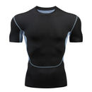 Men Short Sleeve Rash Guard Compression Shirt