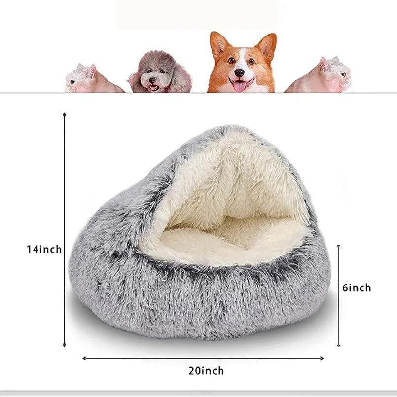 Soft Plush Dog/Cat Pet Bed with Cover