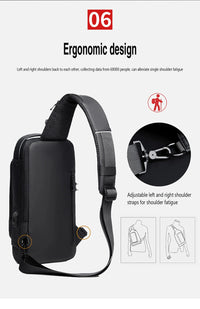 Men's Multifunction Anti-theft Shoulder Bag/Crossbody Travel Bag