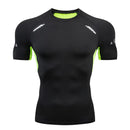 Men Short Sleeve Rash Guard Compression Shirt