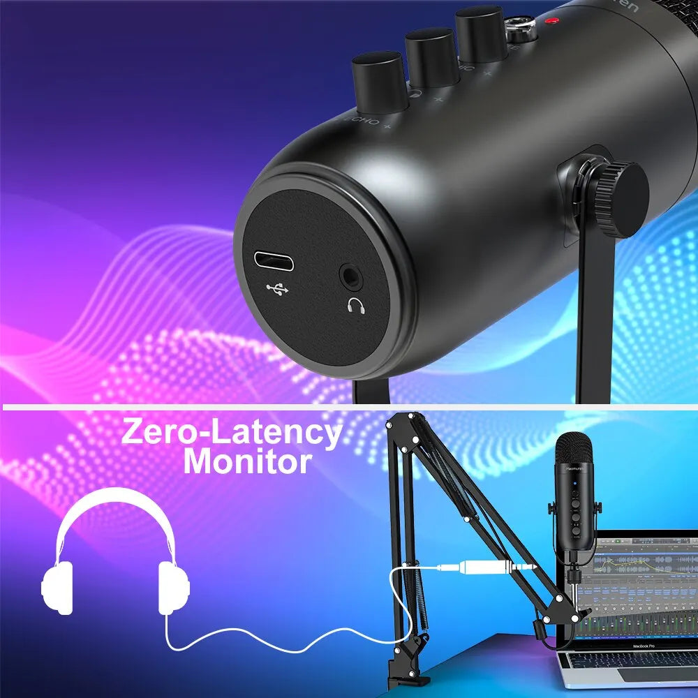 Professional USB Streaming Podcast PC Microphone