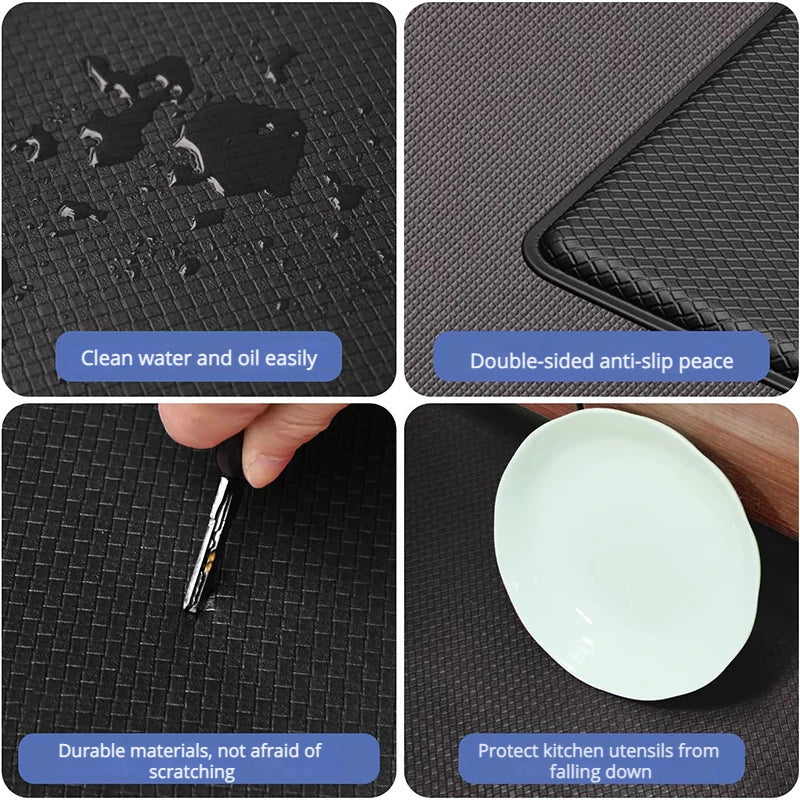 Kitchen Floor Mats Thickened Waterproof Washable