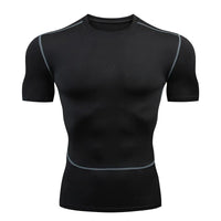 Men Short Sleeve Rash Guard Compression Shirt