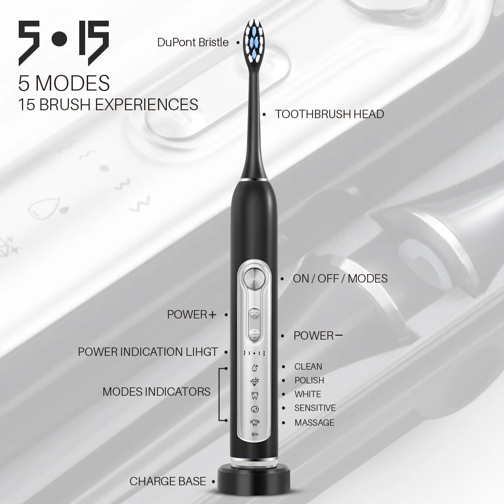 Super Sonic Electric Toothbrushes IPX7 Waterproof