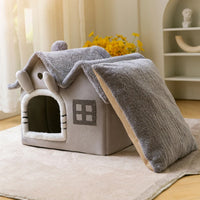 Foldable House for Small Dogs or Cats (Warm Soft Bed)