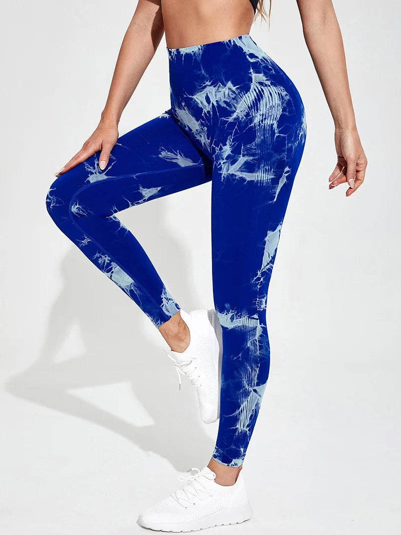 Multi Color Marbling Tie-Dye Yoga Pants