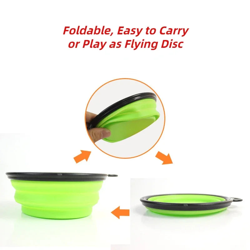 1000ml Large Collapsible Dog/Cat Folding Silicone Bowl