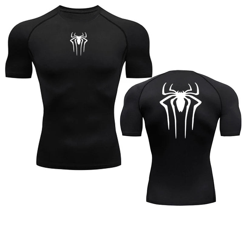 Men's Athletic Spider-Man Compression Shirt/Rash Guard